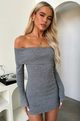 Aaliyah Mini Dress - Grey